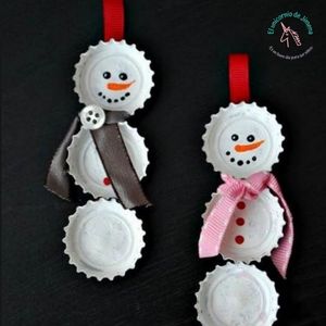 adorno de navidad de muñecos de nieve